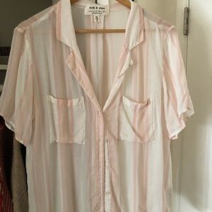 Cloth & Stone Anthropologie striped sheer blouse